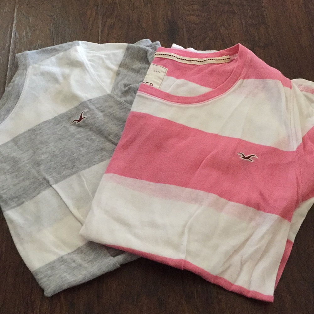 Two hollister shirt sleeve tshirts